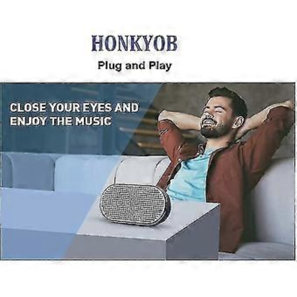 Honkyob USB Minihögtalare Datorhögtalare Drivs Stereo Multimedia Högtalare För Bärbar Dator Laptop PC (Svart)