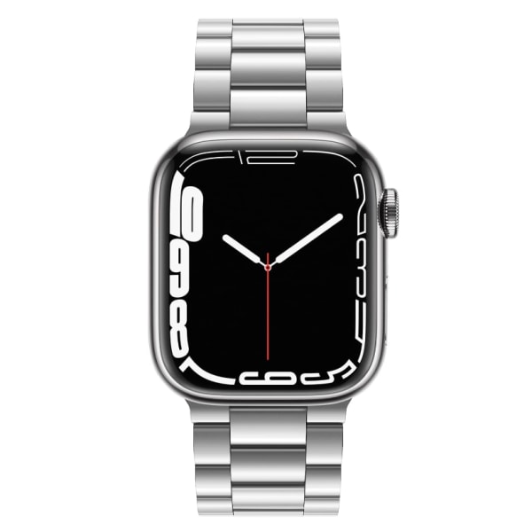 Silver, 38/40/41mm, lämplig för Apple Watch högkvalitativt metallarmband