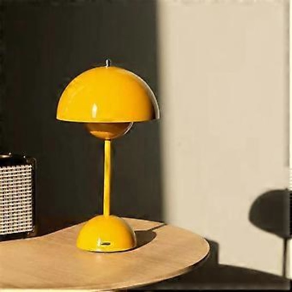 Svamp Blomknopp Uppladdningsbara LED Bordslampor Skrivbord Nattlampa för Sovrum Nattlampa Enkel Modern D