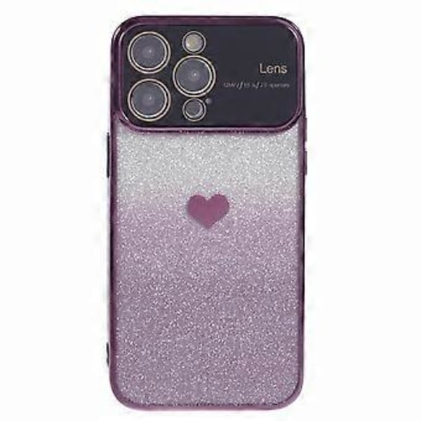Skal för iPhone 14 Pro Max Gradient Glitter TPU Telefonfodral Elektropläterad Kant (Mörk Lila)