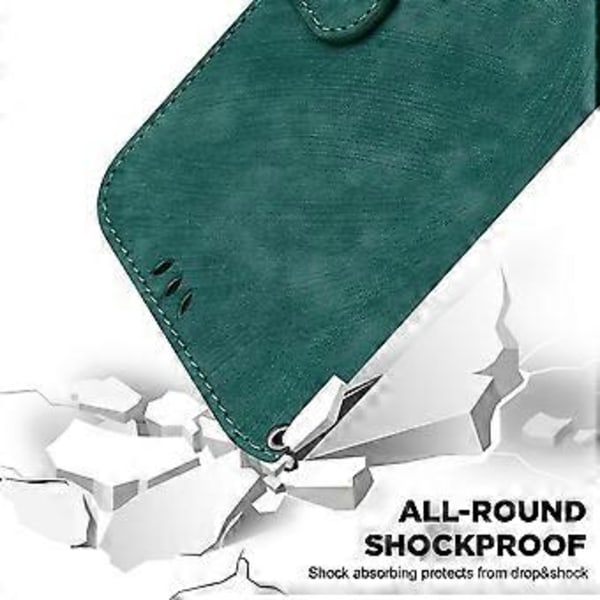Mobilfodral för Motorola Edge 40 Neo 5g - Söt Tiger Tryckt PU-Läder Flip Cover (Grön)