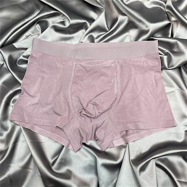 Herr Boxershorts Sömlös Modal Bomull 3XL Storlek Mid-Waist Svett-absorberande Andas Bekväm Enfärgad Pojkar Boxershorts Underkläder-Dousha-2XL