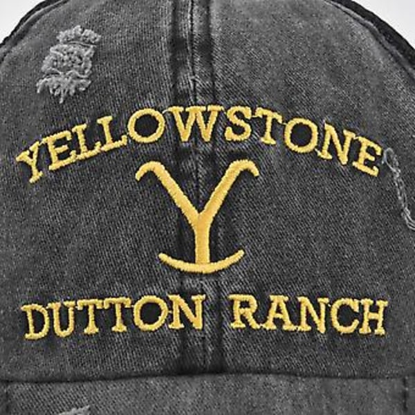 Yellowstone Dutton Ranch Criss-Cross Ponytail Basebollkeps med Broderi Sommarhatt (B)