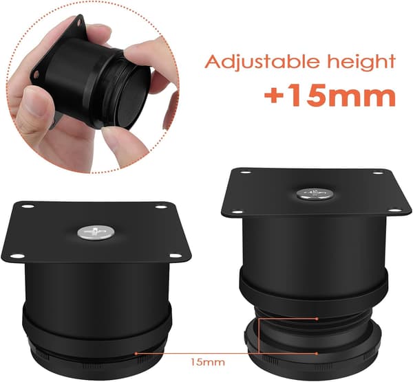Sett med 4 møbelben, 50mm justerbart rustfritt stål bordben, baderom