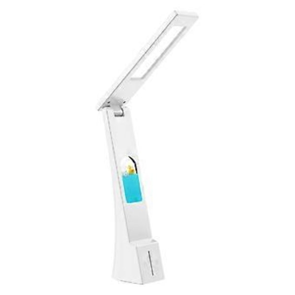 Bærbar lysterapi lampe, justerbar arm og foldbart design, smart touch-kontakt dæmpbar bordlampe med genopladeligt batteri til hjemmekontor