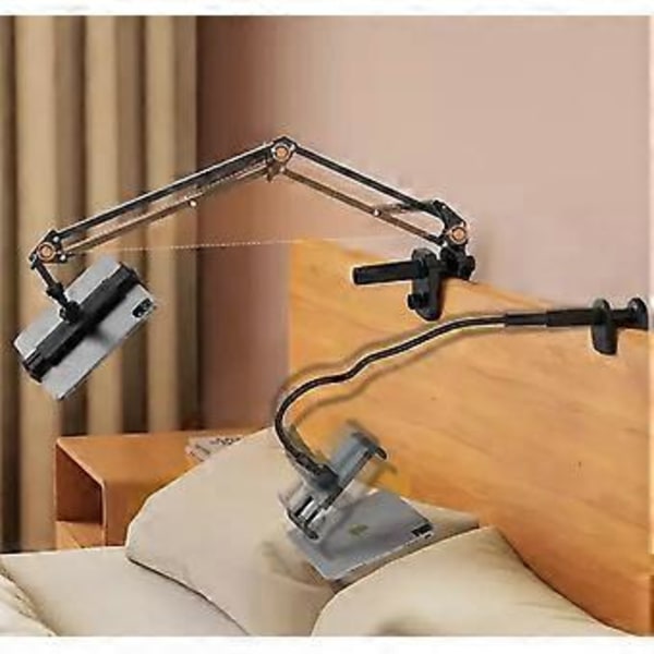 360° Lazy Tablet Stativ iPad Holder for Seng Bord Lang Arm Telefon Stativ Holder