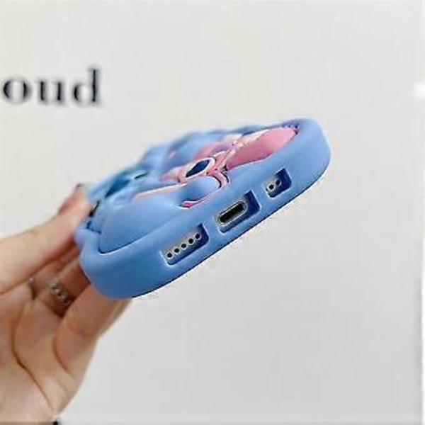 Lilo Stitch Silikonskyddsfodral för iPhone 6/7/8/SE/XR/11/12/13/15 Skal (11)