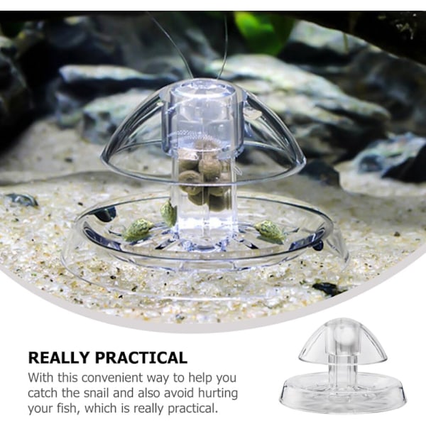 Transparent snigel catcher akvarium snigel fällor plast fisk tank snigel