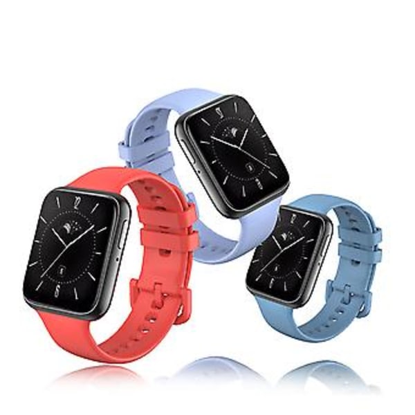 Armband för Watch 3 Justerbart Armband Sport Silikon för Smartwatch Band Mjukt S( Blå)