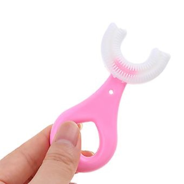 Babysengbørste Børnetænder Mundpleje Rengøringsbørste Silikon Babysengbørste (Pink)