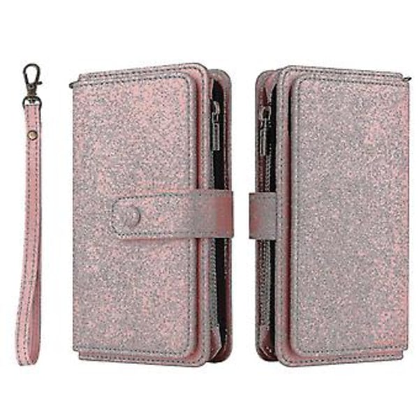 Oppo Find X3 Pro Deksel Lommebok Flip Kort Holder PU Lær Magnetisk Beskyttende Flip Cover - Rosa ( )