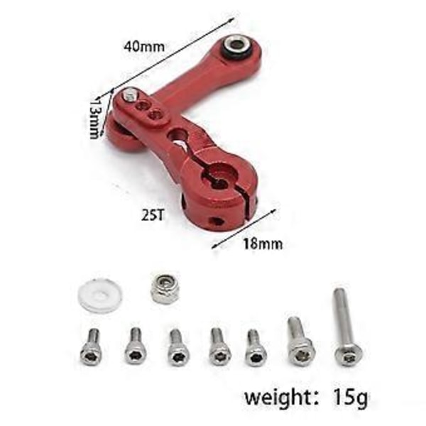 Metall 25T Servoarm + Länkarm för ARRMA 1/7 INFRACTION MOJAVE 1/8 KRATON SENTON TALION OUTCAST Uppgraderingsdelar, C