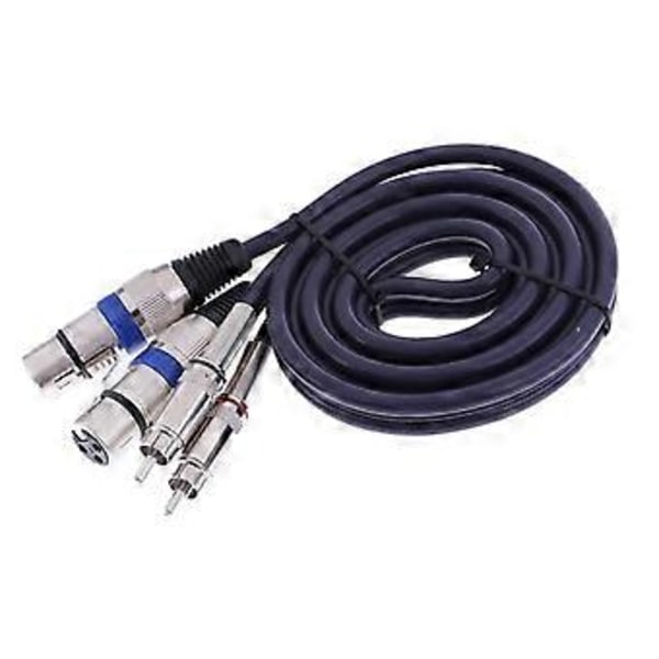 Dobbelt hun XLR til han RCA kabel ledning 2 XLR til 2 RCA stik lydkabel (1,5M)