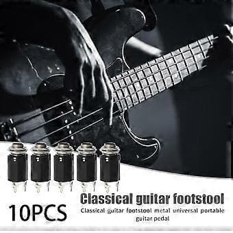 10 st Gitarr Endpin Jack Gitarr Stereo Utgångskontakt för Basstillbehör