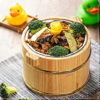 1 Sæt Træ Sushi Ris Skål Låg Ris Blandingskar Kogt Ris Serveringsfad