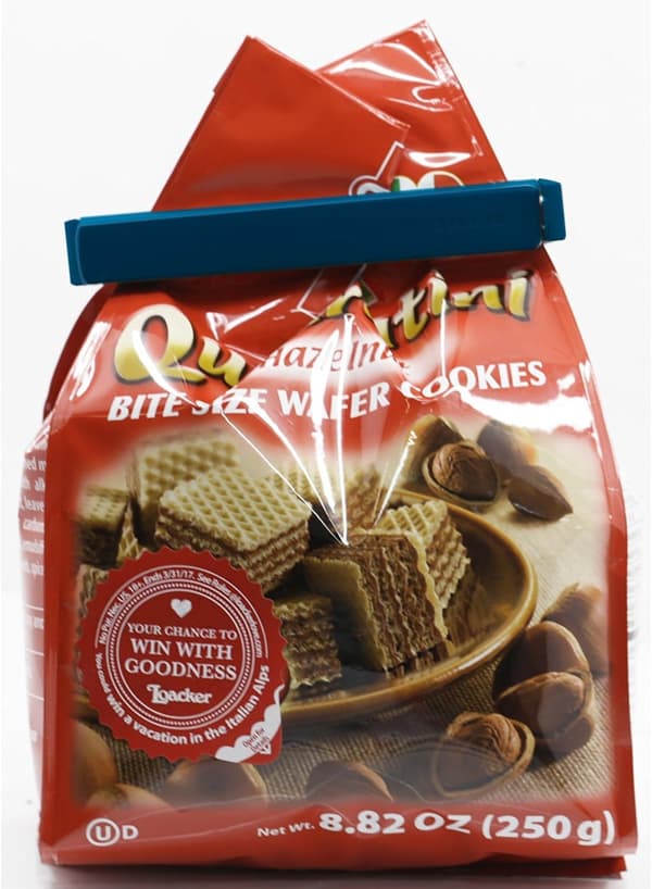 Sæt med 5 forsegling clips 12cm, assorterede farver