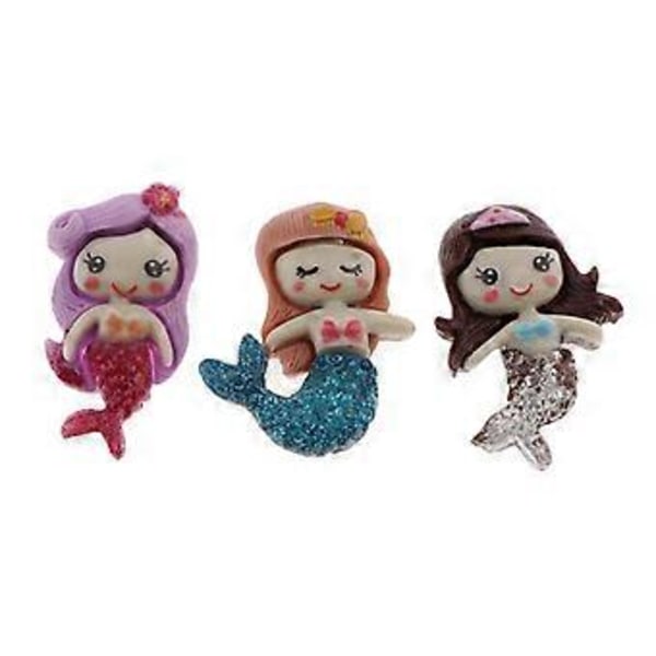 Pakke med 20 Tegneserie Resin Havfrue Flatback Knap Perle til Scrapbog Ornament