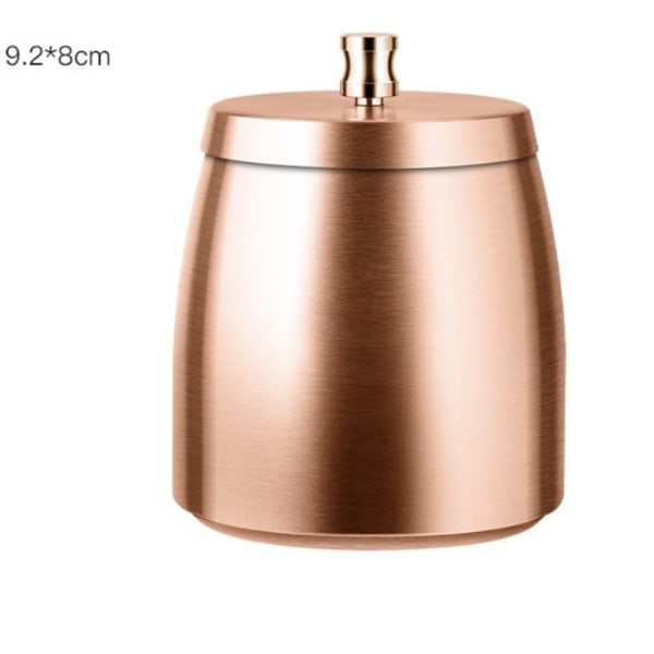 1, rosa gull liten størrelse med lokk, original utvendig design ashtra