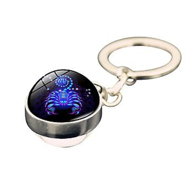 Nøgleringe & Nøglekæder Mode Krystal Ornament Glaskugle 12 Divination Time Nøglering Smykker L