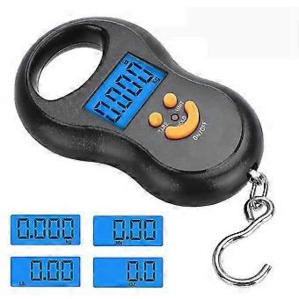 Digital Fiskvåg Post Hängande Haken Bagagevikt LCD Mini Bärbar 110 Lb