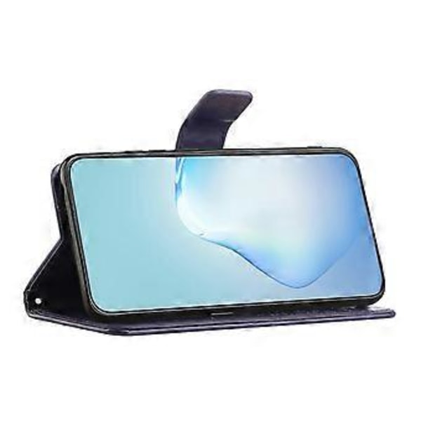 Til Motorola Moto G35 5G Etui PU Læder Ugle Træ Præget Pung Telefon Cover (Style B)