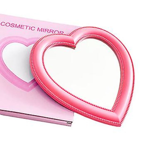 Makeup Spejl Hjerteformet Spejl Bordplade Kosmetik Spejl Væghængt Spejl Pink