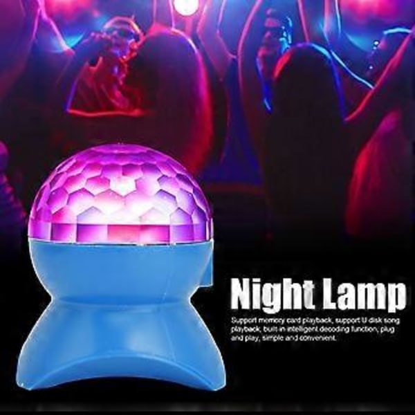 RGB LED Stjärnprojektorlampa 360 Graders Automatisk Roterande Bluetooth U Disk Musik Nattlampa Dekoration