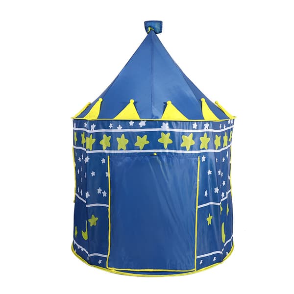 Blått barnspel tält inomhus utomhus