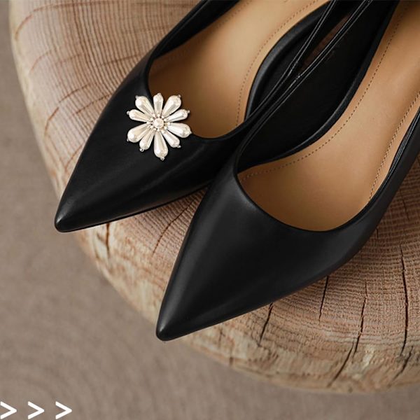 Kvinnors pärlsko clips blomma strass sko clips skospännen dekorativa för bröllop