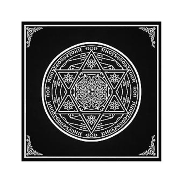 Tarot Kort Borddug Gitter Astrologi Spådom Altar Fløjl Måtte 49*49cm (Sort 3)