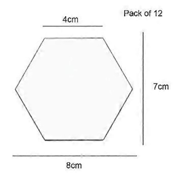 Hexagon Akryl Spegel Väggdekor, DIY Kombinationsmönster För Vardagsrum Kök Sovrum TV Bakgrund Soffvägg Fönster Dörrar (Reflekterande Spegel