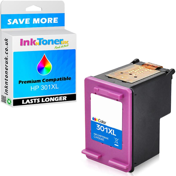 Compatible HP 301XL Colour High Capacity Ink Cartridge (CH564EE) (Premium) for HP Deskjet 1512 All-In-One printer