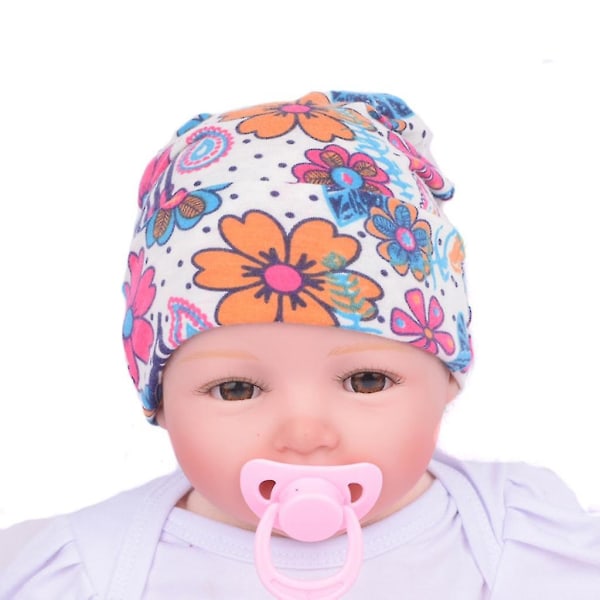 Baby Infants Printing Beanie Hat Toddler Knitted Cotton Cap For Children Newborn Color