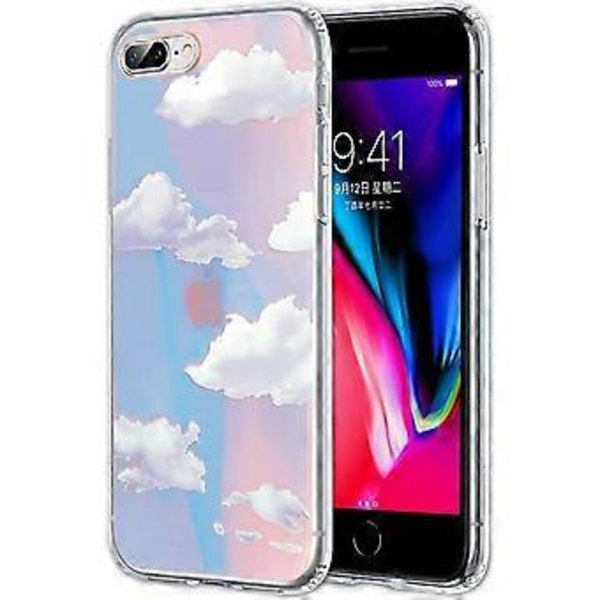 HEYONE Kompatibelt iPhone 8 Plus Skal, iPhone 7 Plus 5.5 tum Skal Transparenta Design, Militärklass Robust Skydd med Mode för Kvinnor Flickor, Stötsäkert