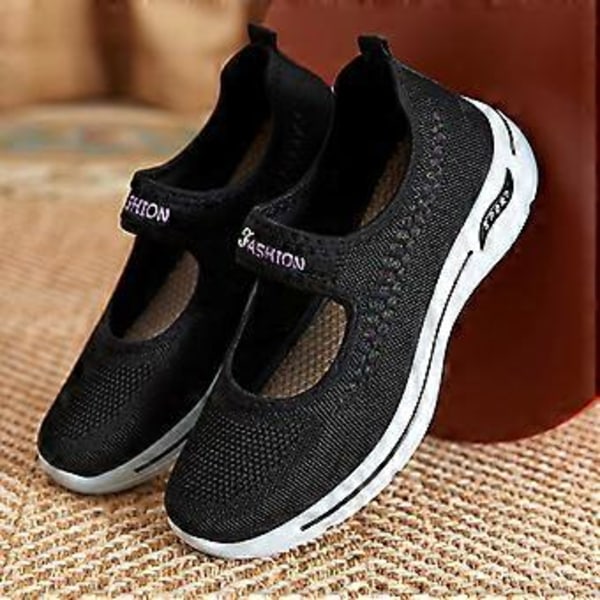 Plattform Sneakers Damskor Tjock Sula Slip-on Löparskor För Arbete Restaurang Utflykt Flerfärgad Valfri (36 Röd)