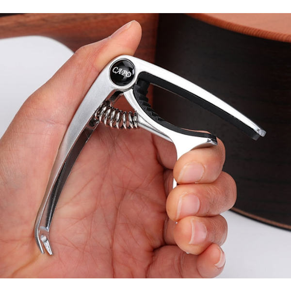 Akustisk gitarr, elgitarr, ukulele tillbehör: Unisex stämapparater och klämmor Silver