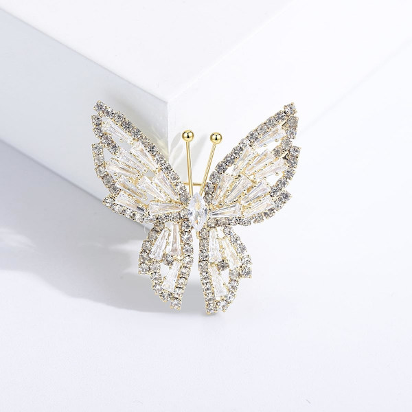 Kristalliperhos Brossi Pin Naisille Käännettävä Lapel Pin Äitienpäivälahja