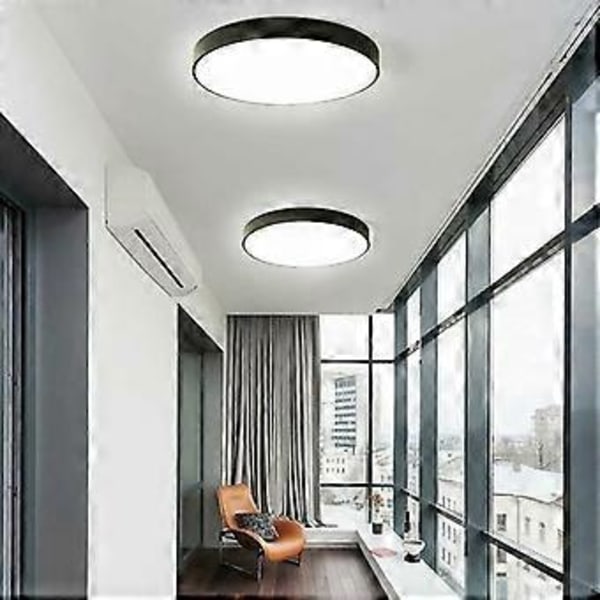 LED-kattovalaisin liiketunnistimella, automaattinen valaisin ulkokäyttöön, parvekkeelle, autotalliin, sisäänkäynnille, käytävään, pyöreä valaisin, helppo asentaa