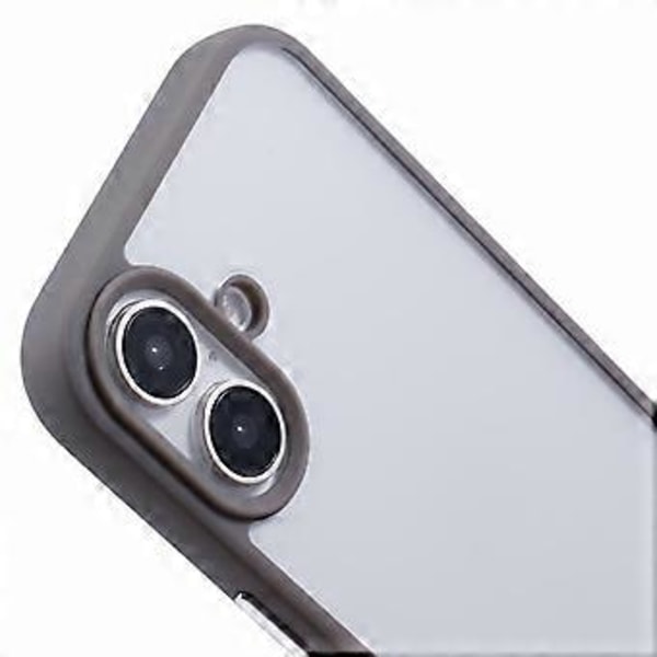 Til iPhone 16 Cover TPU+PC Krystalklar Bagside med Hul til Snøre (Style A)
