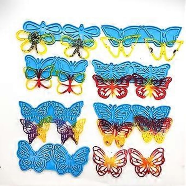 Ørepynt Henger Silikonform Butterfly - Epoxystøpeform DIY Smykkeproduksjon