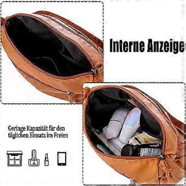 Liten mobiltelefon axelväska dam mobilväska för upphängning läder crossbody väska med bred rem för iPhone Samsung Huawei