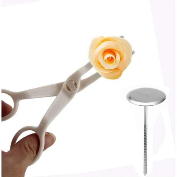 2kpl Piping Sakset Flower Nail Safety Decor Rose Lifter Fondant