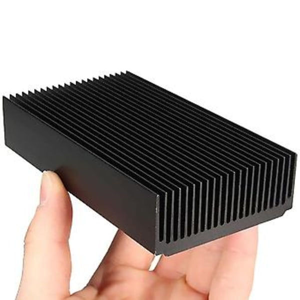 Alumiininen jäähdytyselementti 4.72 x 2.72 x 1.06 tuumaa / 120 x 69 x 27 mm Jäähdytyselementti Musta oksidi säteilijä