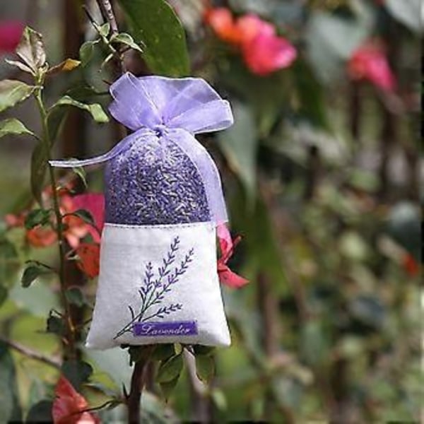 20 stk Tomme Poseposer Blomsterprint Duft Lavendel Posepose Pung (Lyselilla)