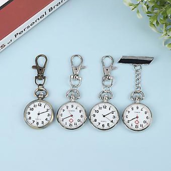 1 kpl Retro Quartz Vintage Taskukello Liike Avaimenperä (B)