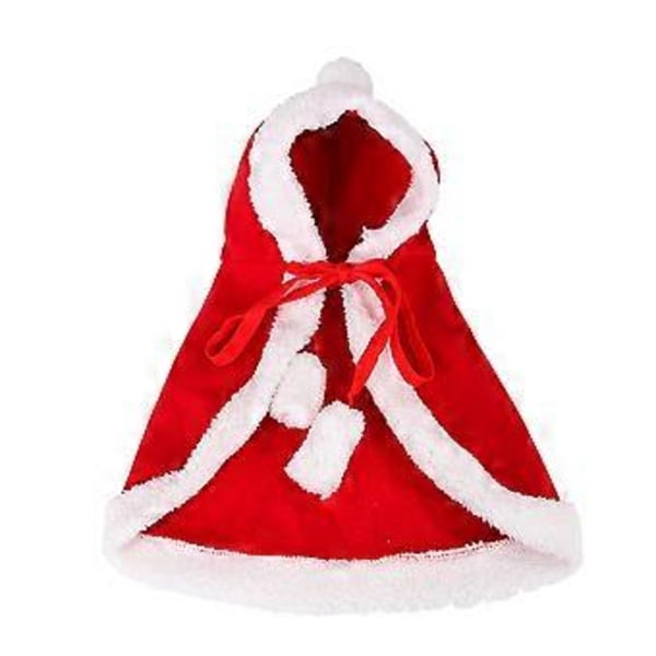 Julkapp för Hundar, Rolig Husdjursdräkt Cosplay Kläder för Hund Valp (Storlek S)