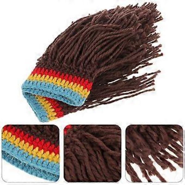 Damehatte Vinter Vandrehue Beanie Paryk Dreadlock Hue Flettet Hat Paryk Sportshat