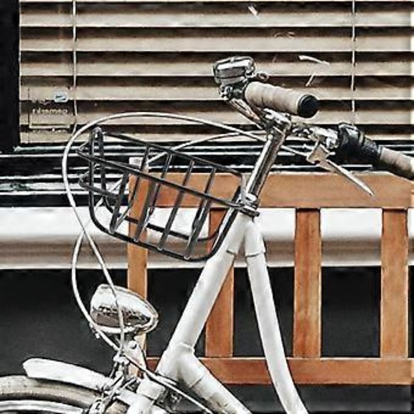 Cykelkurv til foran, Cykelkurv Cykeltaske, Cykelrammekurv, Grøntsagskurv til Mountainbikes Landevejscykler Elcykelkørsel (27cmx25cm)