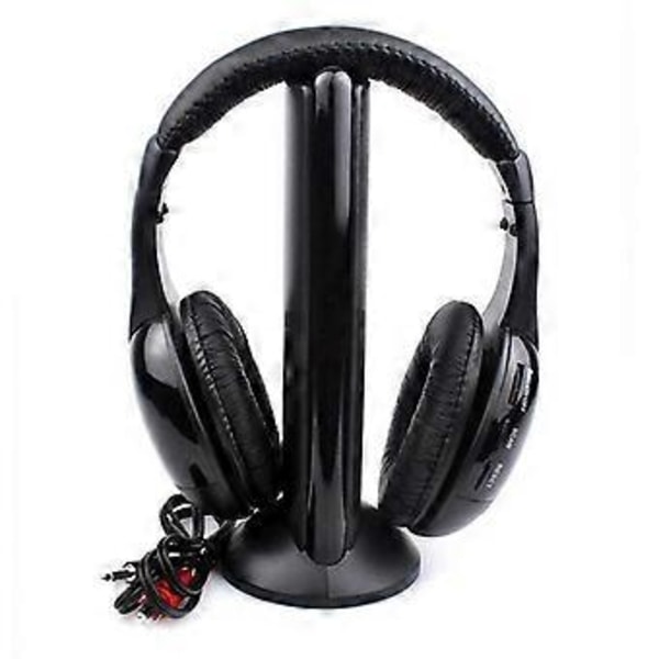 Headset Wireless Headphone Cordless RF Mic for PC TV DVD CD MP3 MP4 5 in 1( )