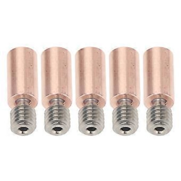5 stk Bimetal Heat Break Ti Alloy Kobber Heatbreak Udskiftning til Prusa I3 MK3 MK3S 3D Printer (Glat)
